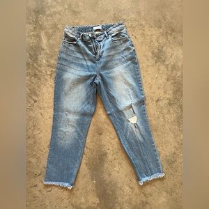 Loft Curvy Straight Crop Jeans- Medium Wash- Size 6/28